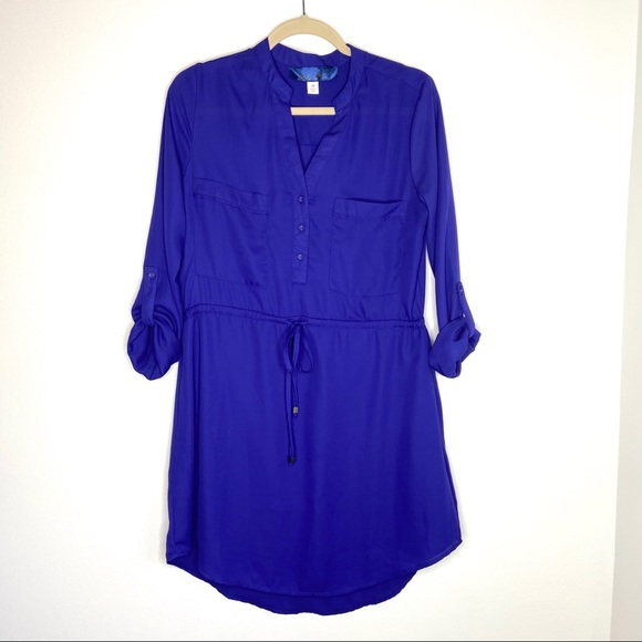 Blue Rain Dresses & Skirts - ☀️ 3/$15 Blue Rain Shirt Dress Roll Sleeve waist